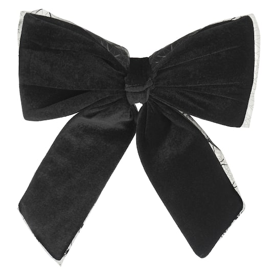 15" Black Spider Puffy Bow by Celebrate It®